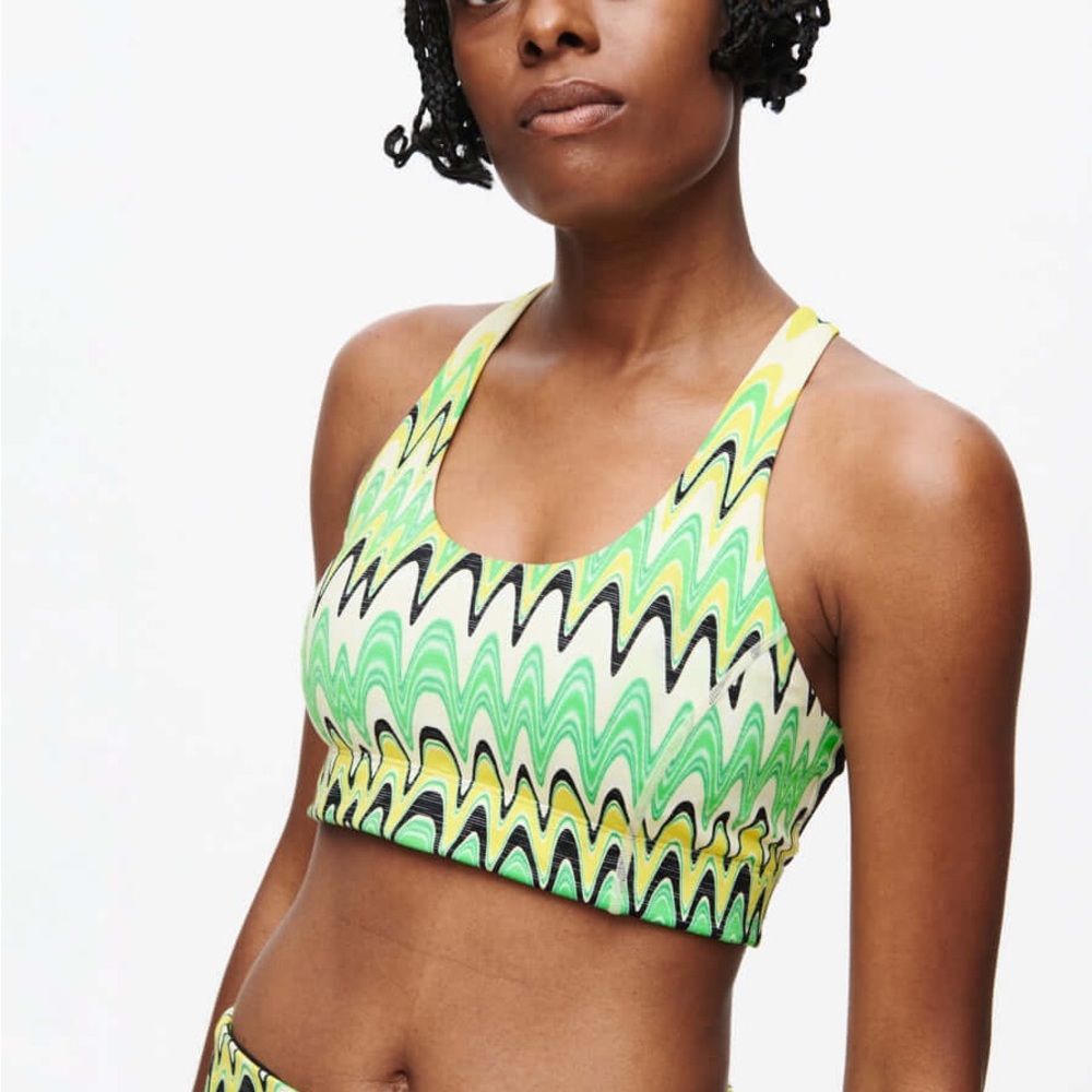 Outdoor Voices Doing Things Bra Joggy Green Helios Size Medium